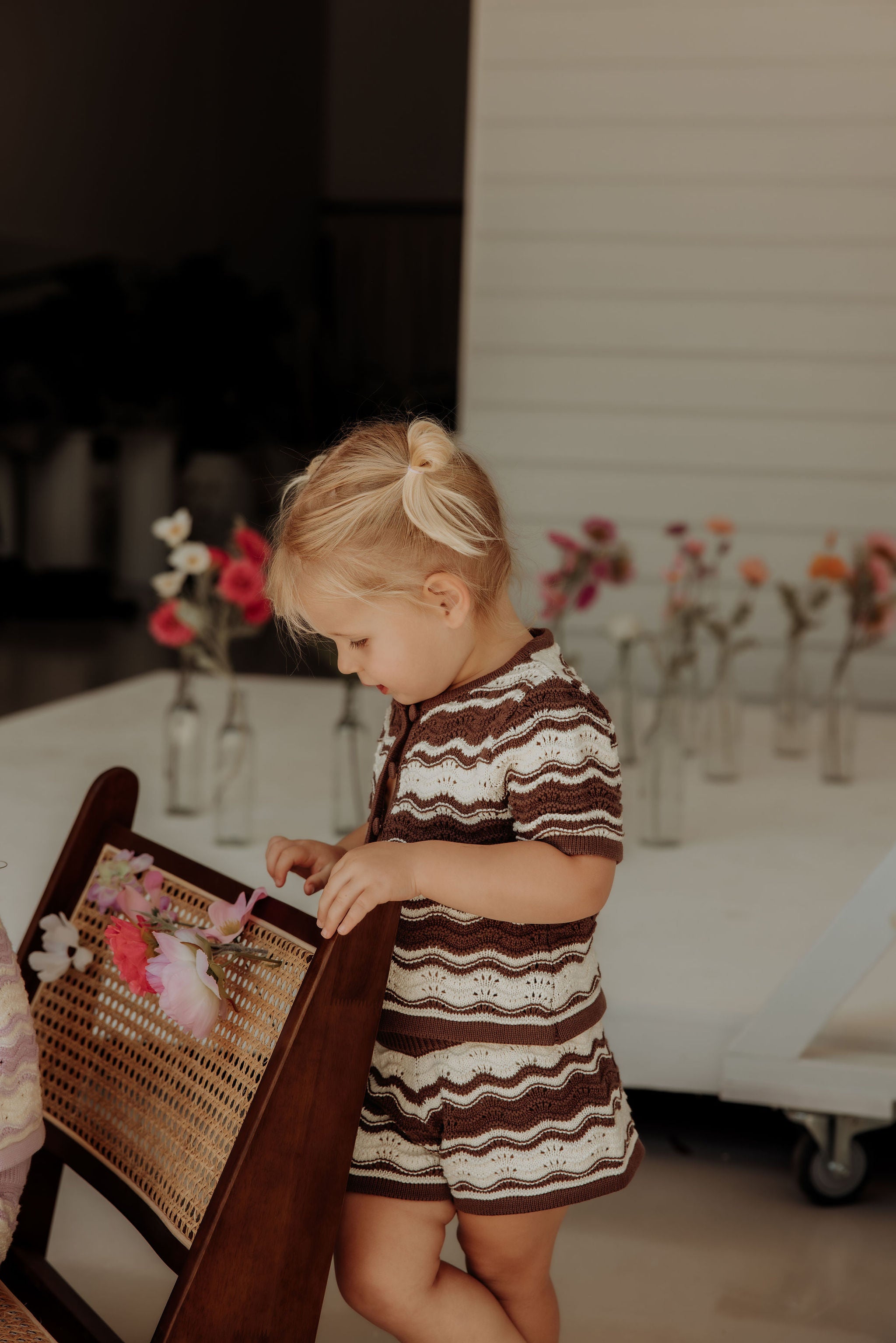 Love In Waves - Cocoa & Cream Knit Set