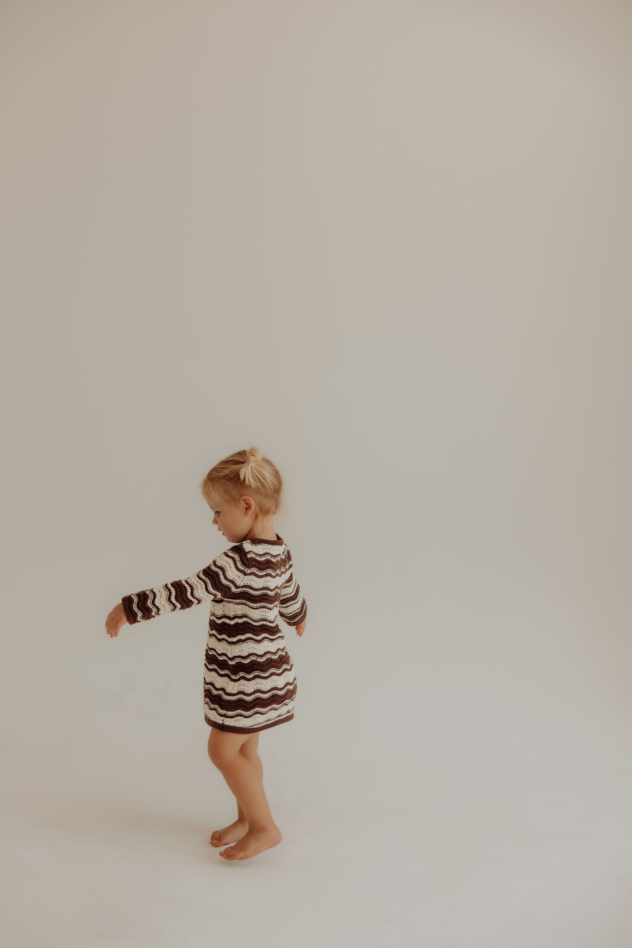 Love In Waves - Cocoa & Cream Knit Dress