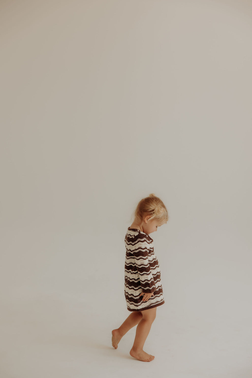 Love In Waves - Cocoa & Cream Knit Dress