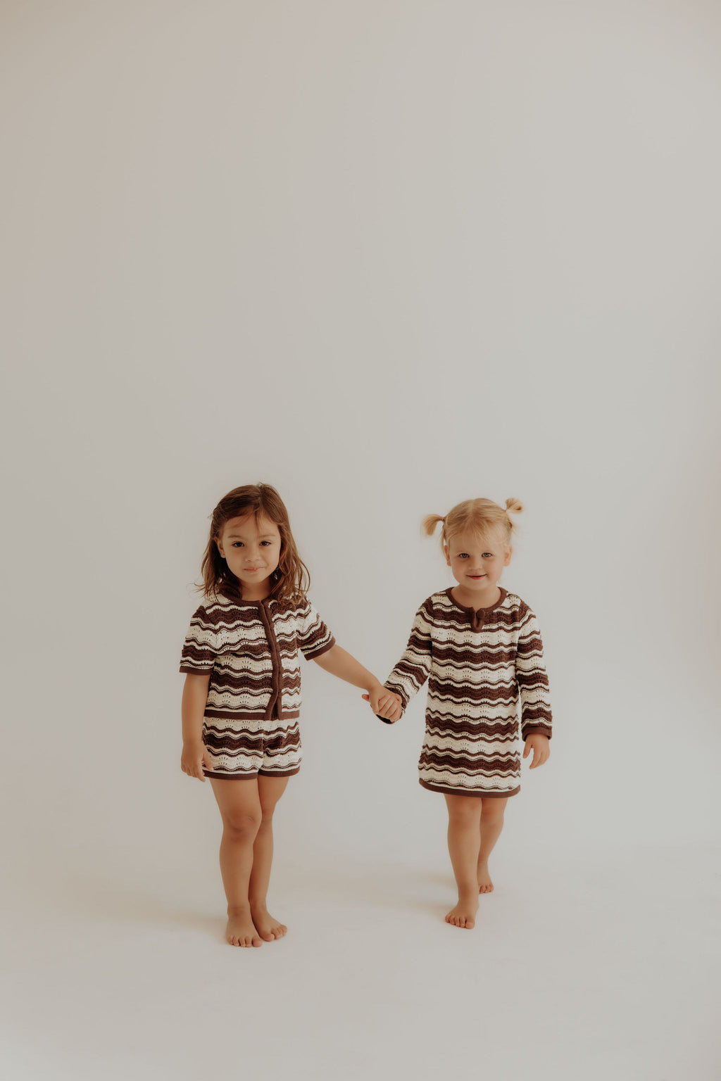 Love In Waves - Cocoa & Cream Knit Dress