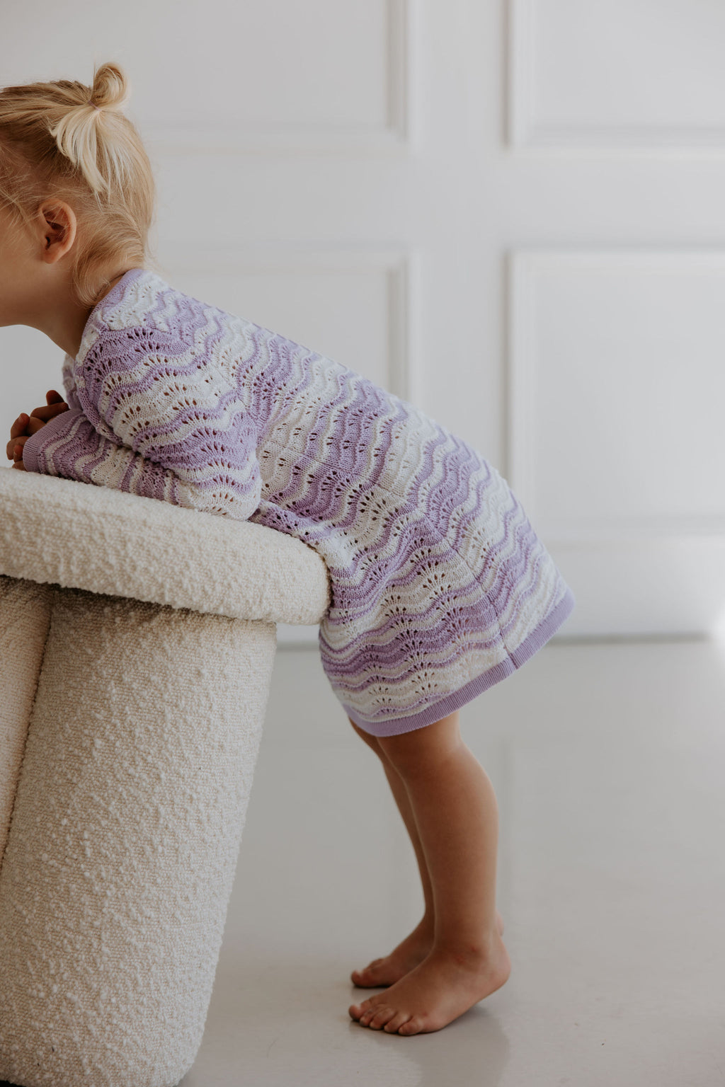 Love In Waves - Lilac & Cream Knit Dress