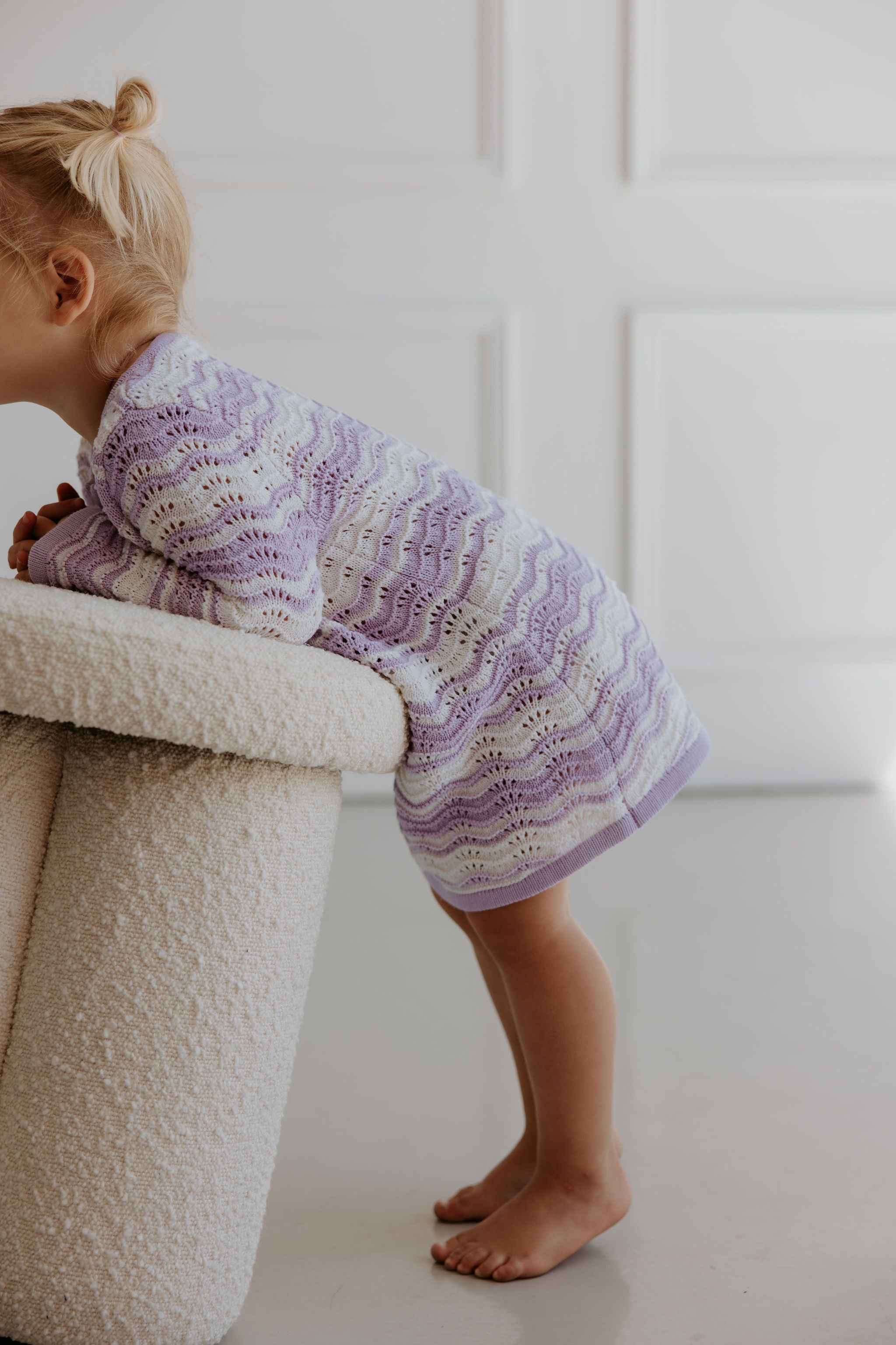 Love In Waves - Lilac & Cream Knit Dress